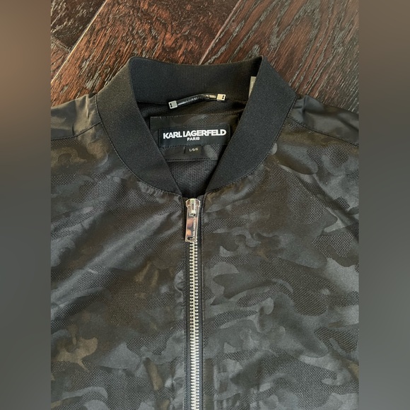 Karl Lagerfeld Men’s Camo Bomber - Picture 2 of 4